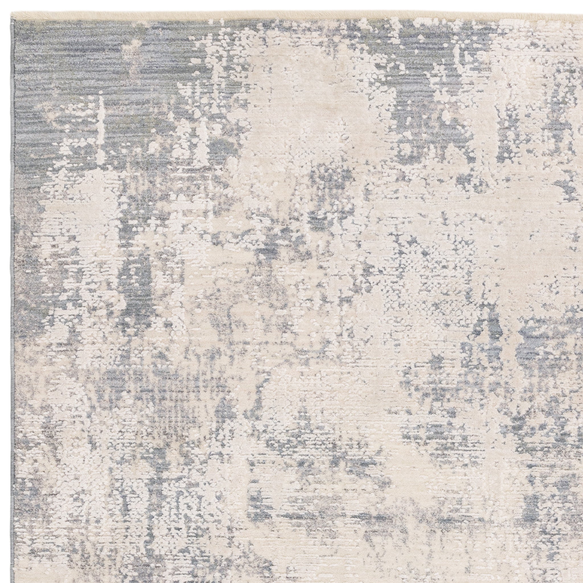 Distressed Space-dyed Rug in Steel Grey